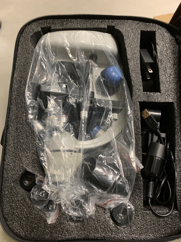 Photo 1 of Adult Trinocular Microscope WF10x and WF25x Eyepieces 40X-5000X Magnification, Digital Lab Trinocular Compound LED Microscope (Trinocular Microscope with Electronic Eyepieces)