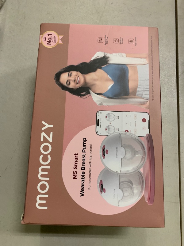 Photo 1 of **USED** Momcozy M5 Smart APP Controlled Wearable Breast Pump, Hands-Free Wireless Electric Pump, 3 Modes 9 Suction Levels, BPA-Free, Portable Lightweight, 24mm Flange, 2-Pack Cozy Red
