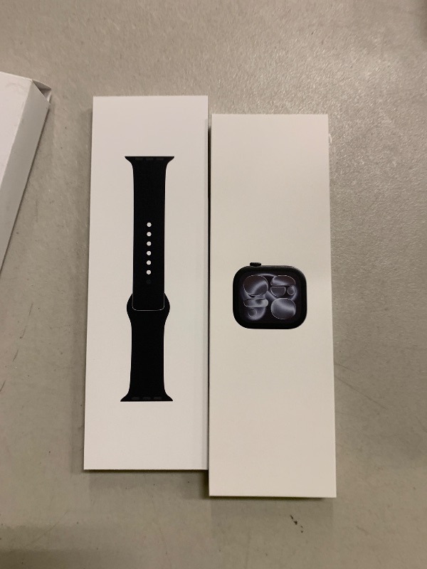 Photo 1 of Apple Watch Series 11 [GPS 42mm] Smartwatch with Jet Black Aluminum Case with Black Sport Band - S/M. Sleep Score, Fitness Tracker, Health Monitoring, Always-On Display, Water Resistant