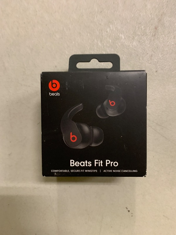 Photo 1 of Beats Fit Pro (1st Gen) - True Wireless Noise Cancelling Earbuds - Active Noise Cancelling - Sweat Resistant Earphones, Compatible with Apple & Android, Class 1 Bluetooth®- Beats Black