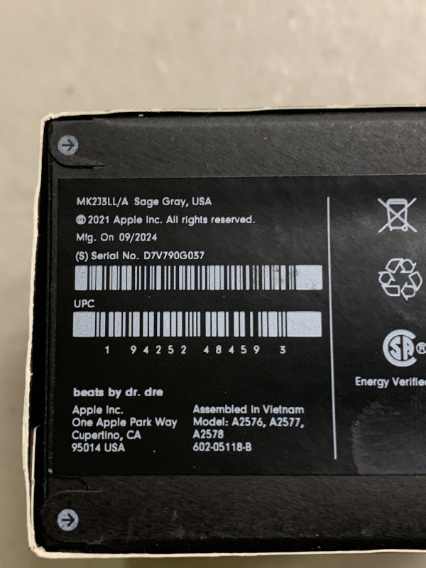 Photo 1 of Beats Fit Pro (1st Gen) - True Wireless Noise Cancelling Earbuds - Active Noise Cancelling - Sweat Resistant Earphones, Compatible with Apple & Android, Class 1 Bluetooth® - Sage Gray