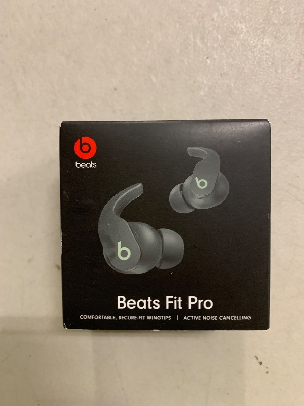 Photo 1 of Beats Fit Pro (1st Gen) - True Wireless Noise Cancelling Earbuds - Active Noise Cancelling - Sweat Resistant Earphones, Compatible with Apple & Android, Class 1 Bluetooth® - Sage Gray