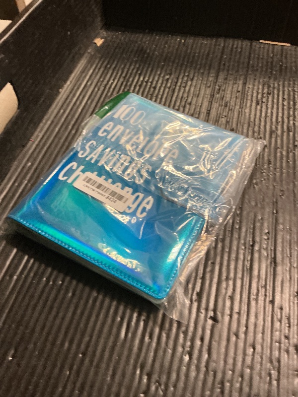 Photo 1 of 100 Envelope Savings Challenge Binder, Money Saving Binder with Cash Envelopes, from 30 Days to 52 Weeks, to Save $500,$5,050 and $10,000, back to school supplies,gift for children (sparkling blue)