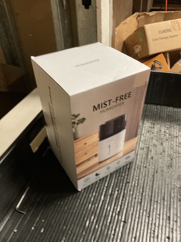 Photo 1 of 3L Mist-Free Evaporative Humidifier for Bedroom, Top Fill Humidifier Work with Tap Water, Touch Control,USB Powered, Sleep Mode, Night Light,1–8H Timer, Easy-Clean Design for Home Office