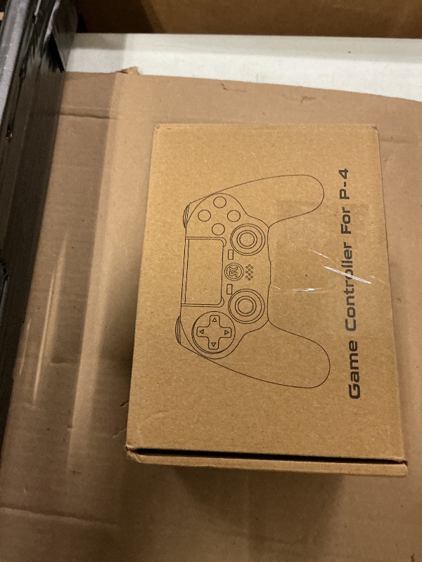 Photo 1 of 2 Pack Wireless Controller for PS4, LED Backlit Controllers for PS4/Pro/Slim, 1000mAh Battery, Double Shock 6-Axis Motion Sensor, Adjustable RGB Backlight, White+Black