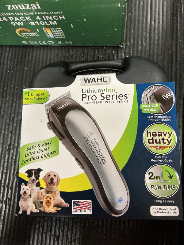 Photo 1 of Wahl USA Lithium Ion Pro Series Cordless Animal Clippers – Rechargeable, Heavy-Duty, Electric Dog & Cat Grooming Kit for Small & Large Breeds with Thick to Heavy Coats – Model 9766