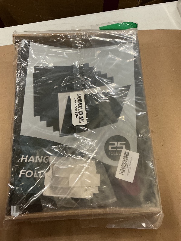 Photo 1 of 25 Packs Hanging File Folders,Black Letter Size File Folder,Designed for Bulky Files,Filing Cabinet,1/5 Adjustable Tabs for Office,School,Home