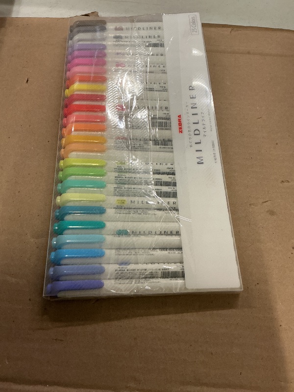Photo 1 of ?New?ZEBRA Mildliner Water-based Marker, Twin tips (Bold and Fine), Assorted Pastel Color, 25 Colors Set (WKT7-25C)