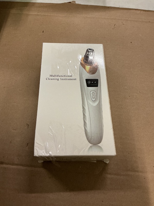 Photo 1 of 2026 Pore Vacuum, USB Rechargeable Blackhead Remover Vacuum,3 Levels Adjustable Pore Vacuum Blackhead Remover, with 5 Suction Power,6 Probes,Face Vacuum Pore Cleanser for Women & Men-White