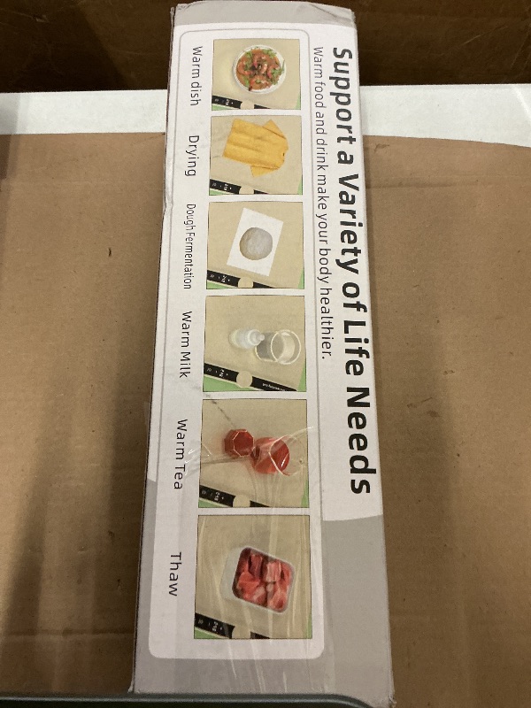 Photo 1 of Warming Mat for Food, 24"x15" Food Warmer with 9-Temperature Adjustable, 1-6H Timer Electric Warming Tray Heat 6 Dishes, Child Lock, 8s Fast Heating, Foldable Food-Grade Silicone