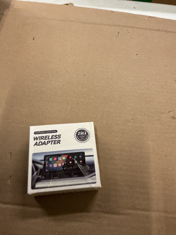 Photo 1 of 2-in-1 Wireless CarPlay Adapter Support Apple CarPlay & Android Auto, Mini Bluetooth USB A & USB C Dongle Convert Wired to Wireless Compatible with iPhone & Android