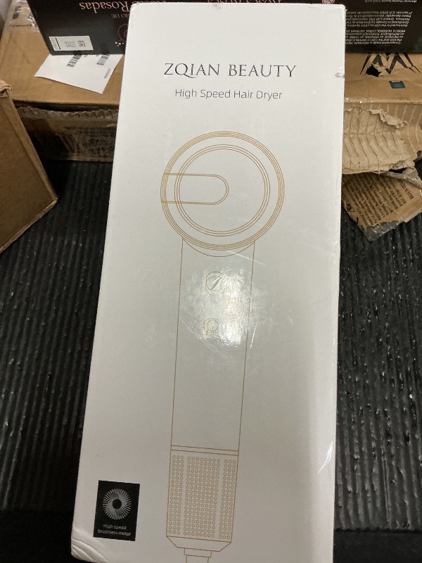 Photo 1 of Blow Dryer with 200 Million Negative Ions, Professional High-Speed Hair Dryer for Women and Men Fast Drying Low Noise Travel Hairdryer (Black, with Concentrator Nozzle and Diffuser Nozzle)— FACTORY SEALED