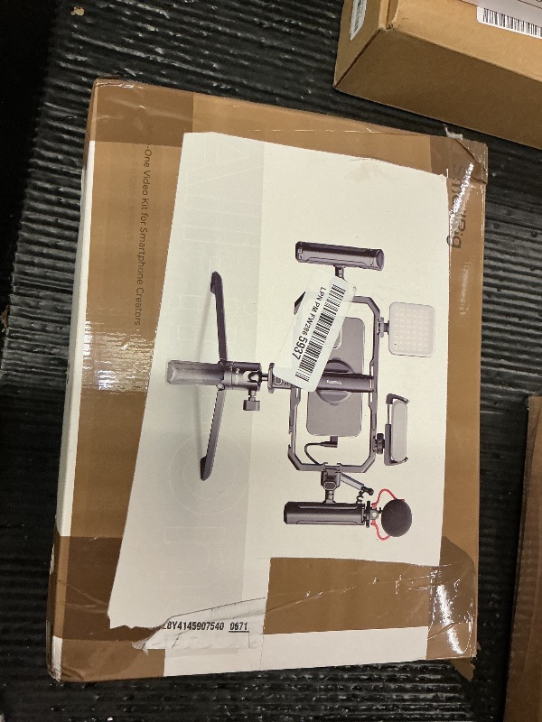 Photo 1 of SmallRig All-in-One Universal Quick Release Phone Video Rig Kit Pro, Phone Stabilizer Rig Kit with LED Light Microphone QR Tripod Dual Handles Power Bank Holder, for Creator & Live Streaming - 4704