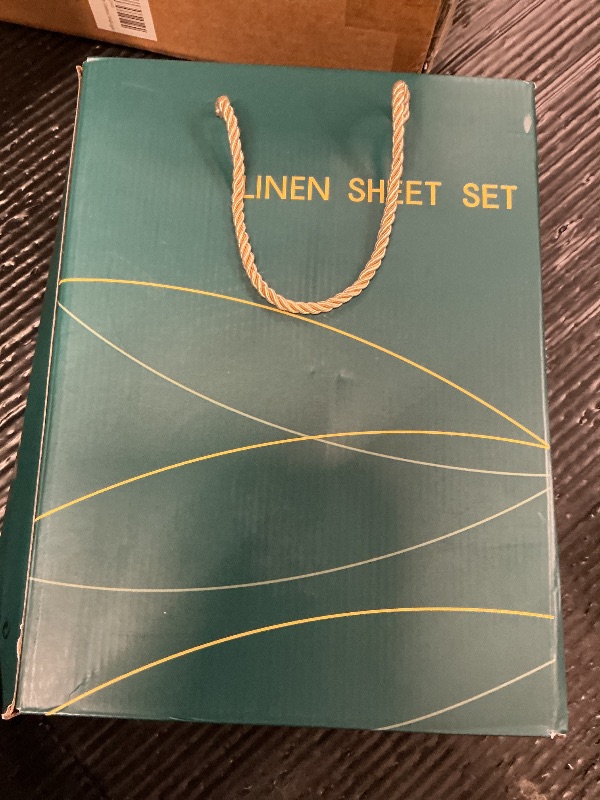 Photo 1 of LBRO2M 100% Linen Sheet Set Twin XL Size,Bed Sheets 3 Piece Sets,Solid Color Natural Flax Bed Sheets Soft Breathable Bedding,16" Deep Pocket,All Season (Twin XL, White)