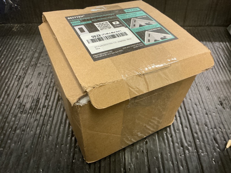 Photo 1 of [40 Pack] BESTTEN 1 Gang Mid-Size Screwless Outlet Cover, Midway Decorative Wall Plate, USWP6 Gloss Snow White, Midsize H4.88" x W3.11"