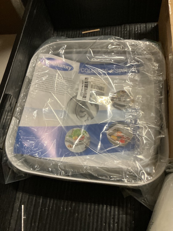 Photo 1 of 2.9 Gal(11L) Collapsible Wash Basin with Drain Plug, Space Saving Multiuse Foldable Sink Tub,Dishpan,RV camping sink,Vegetable Washing basin,Ice Beverage Tubs,Laundry & Kitchen Use