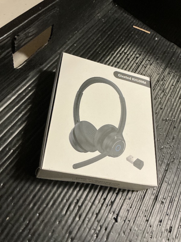 Photo 1 of Gixxted (2026 Upgraded) Wireless Headset with Mic for Work, Bluetooth Headset with Noise Canceling Microphone, Wireless Headphones with Mic and USB Dongle and Mute, Fit for Computer/PC/Teams