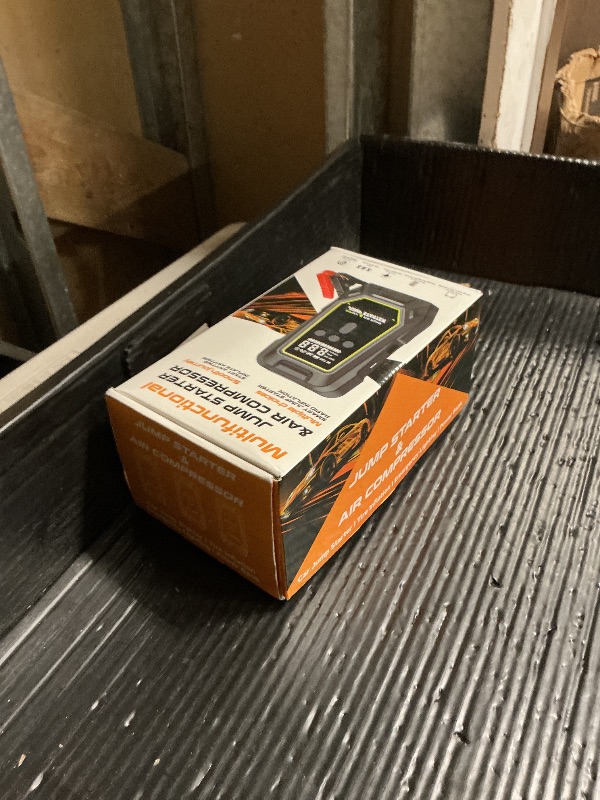 Photo 1 of NON-FUNCTIONAL, PARTS ONLY-------------------------------------Jump Starter with Air Compressor - 3X Faster Inflation, 150PSI Portable Tire Pump for Car Tires with Digital Pressure Gauge, LED Light Cordless Pump for Car Starting, Motorcycle, Bicycle, Ball