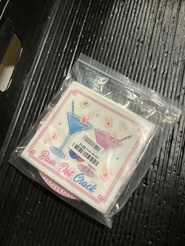 Photo 1 of 20 Pcs Mahjong Napkins Cocktail and Mahjong Plates Set,Mahjong Party Supply,Mahjong Party Set For Home, Special Events, Bridal Showers, Wedding, Anniversary & Birthdays