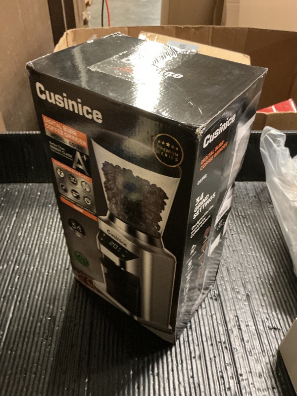 Photo 1 of Cusinice Conical Burr Coffee Grinder with 40mm Stainless Steel Burr, 34 Grind Settings & Anti-Static, Electric Espresso Grinder for Home Use