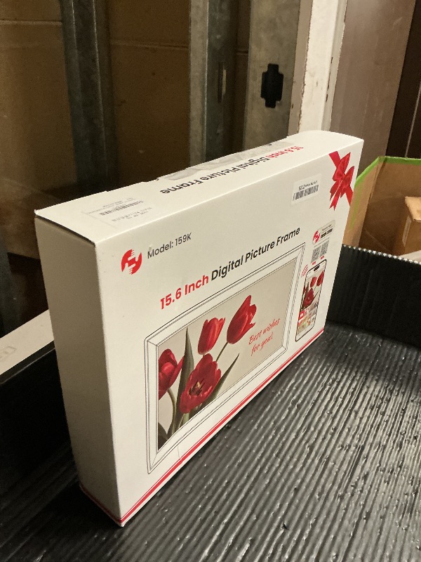 Photo 1 of BIGASUO Digital Picture Frame Frameo 15.6" WiFi Electronic Photo Frames Large with 64GB Memory 1920x1080 IPS FHD Touch Screen Share Moments Instantly Anywhere Photo Gifts for Parents and Grandparents