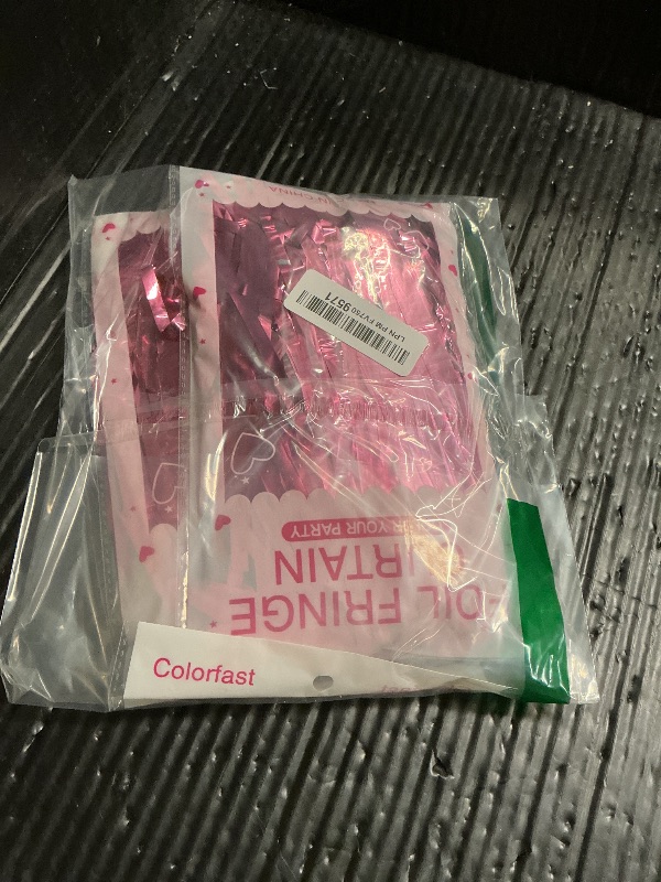 Photo 1 of 2 Pack Pink Backdrop Party Decorations Tinsel Curtain Party Backdrop Foil Fringe Birthday Decorations Photo Booth Streamer Backdrop Pink Theme Bachelorette Graduation Decor