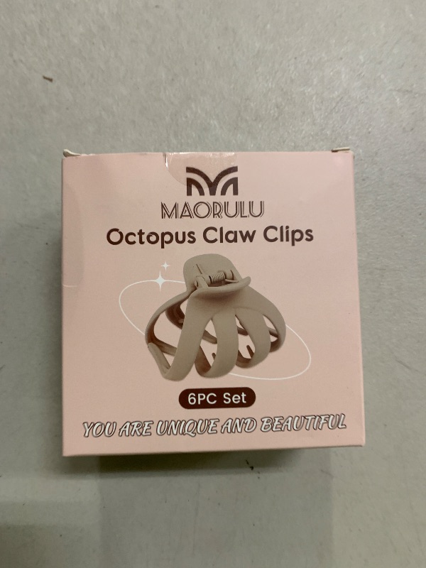 Photo 1 of 2.8 Inch Medium Octopus Hair Clips for Women, Matte Claw Clips for Thin Hair, Strong Hold Non-slip Spider Octopus Clip for Fine Hair Jaw Clips