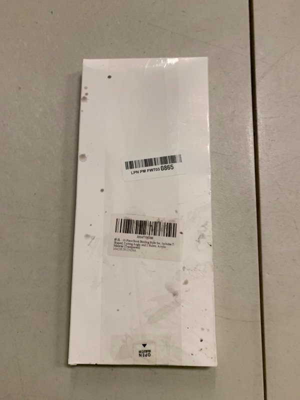 Photo 1 of 15-Piece Book Binding Ruler Set, Includes T-Shaped, Cutting Angle, and L Rulers, Acrylic Material (Transparent)