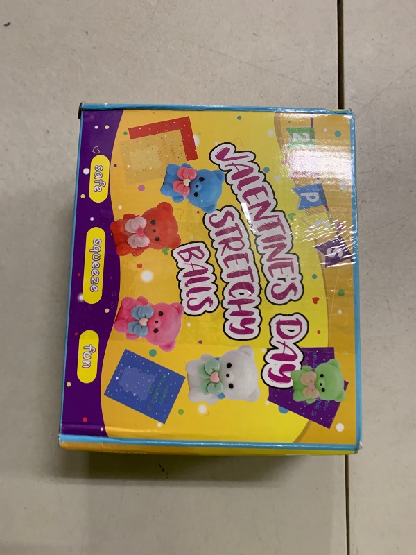 Photo 1 of 25 Pack Valentines Day Stress Balls Set - Valentine Gift Exchange Squeeze Relief Balls Fidget Stretchy Toys, Cute Bear Squishy Toys, Complete Classroom Exchange Kit, Sensory Fidget Toys for Kids