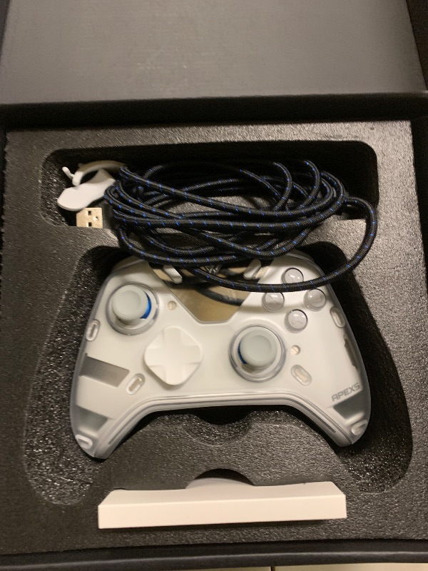 Photo 1 of FLYDIGI Apex 5 PC Controller, Forceflex Joystick 2.0, ForceAdapt Triggers, 3ms Ultra-Low Latency, RGB Light Bar, Full-Color LCD Display,1500mAh Battery PC/NS/Android/TV