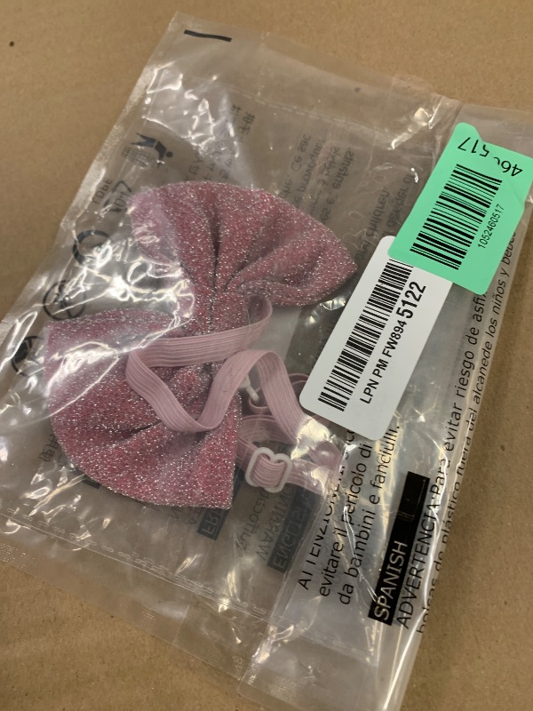 Photo 1 of 1pc only.      Dog Hair Bow Headband for Small Medium Dogs, Adjustable Love Heart Pet Dog Hair Bow Headband for Pets Puppy Cats Valentine's Day Grooming Accessories (Love and Wings)