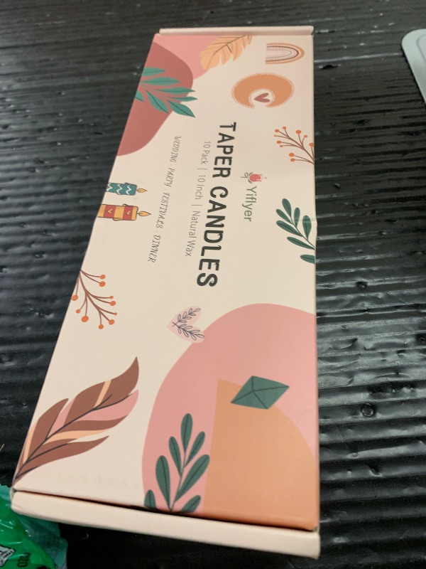 Photo 1 of 10 Inch Baby-Pink Taper Candles for Home Decoration, 10 Pack Unscented Candlesticks for Dinner Wedding Party, Smokeless and Dripless Candle Sticks