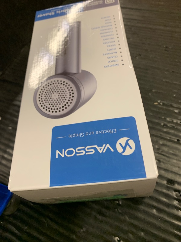 Photo 1 of VASSON Fabric Shaver, Electric Lint Remover Rechargeable, Lint Shaver, Sweater Shavers to Remove Pilling, Sweater Defuzzer, Depillers for Clothes, Furniture (Dark Grey)