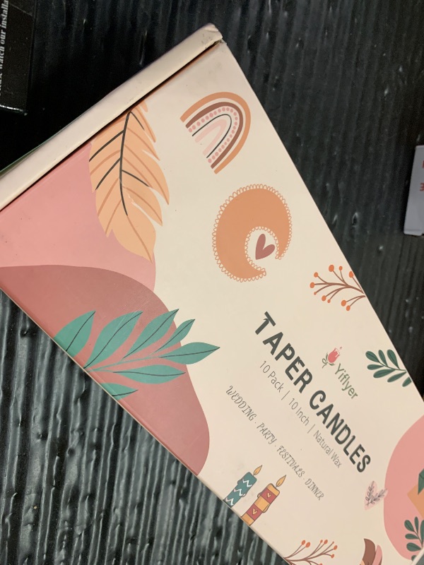 Photo 1 of 10 Inch Baby-Pink Taper Candles for Home Decoration, 10 Pack Unscented Candlesticks for Dinner Wedding Party, Smokeless and Dripless Candle Sticks