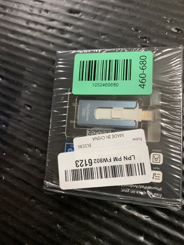 Photo 1 of 256GB USB Flash Drive for Phone and Pad, Photo Stick High Speed External USB Thumb Drives Photo Storage Memory Stick for Save More Photos and Videos (Blue, 256GB)