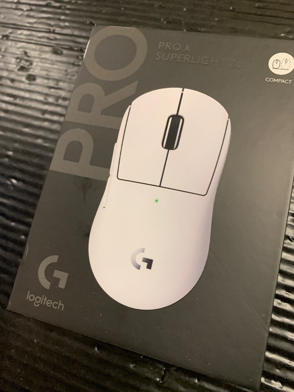 Photo 1 of Logitech G PRO X Superlight 2c Wireless Gaming Mouse, 51 g pro-Grade Compact Mouse with 5 programmable Buttons, USB-C Charging, 44K DPI Sensor, up to 8 kHz Polling for PC/Mac - White