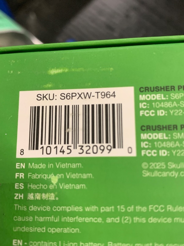 Photo 1 of Skullcandy Crusher PLYR 720 Wireless Gaming Headset, Ultimate Immersion and Comfort, THX Spatial Audio, Multi-Sensory Bass, Removable Mic, Xbox, PC, PlayStation, Wireless Transmitter - Digi-Black Xbox