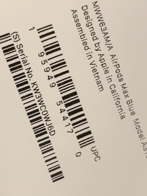 Photo 1 of Apple AirPods Max Wireless Over-Ear Headphones, Pro-Level Active Noise Cancellation, Transparency Mode, Personalized Spatial Audio, USB-C Charging, Bluetooth Headphones for iPhone - Blue