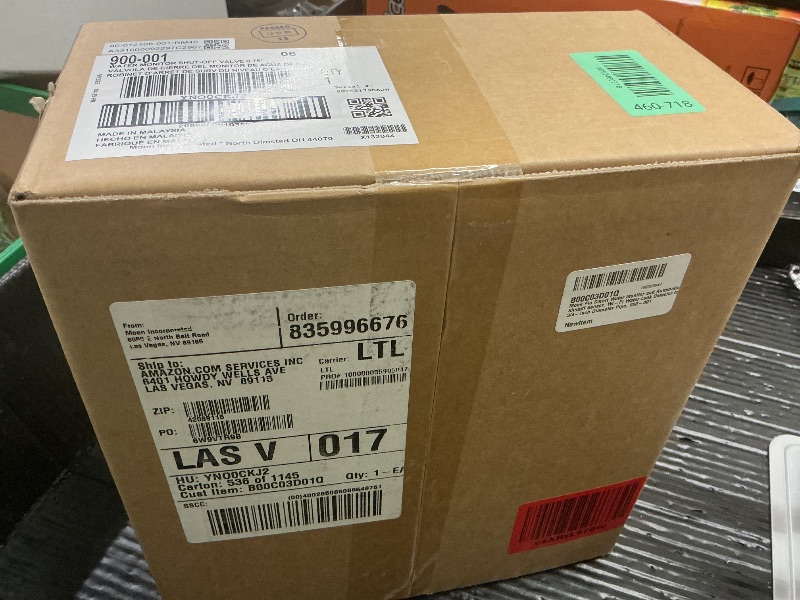 Photo 1 of Moen Flo Smart Water Monitor and Automatic Shutoff Sensor, Wi-Fi Water Leak Detector for 3/4-Inch Diameter Pipe, 900-001