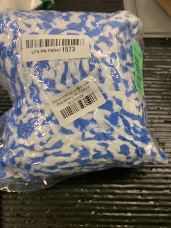 Photo 1 of 2-Tank Mop Heads Replacements for O-Ceda RinseClean Dual System, Microfiber Refills, Easy Cleaning Mop Repalce Head Blue 6 Pack