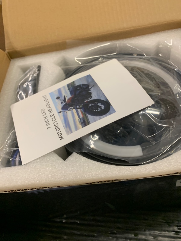 Photo 1 of LEDOPPO 7 Inch LED Motorcycle Headlight Round with Housing Bucket Turn Signal DRL Hi/Low Beam Headlight for Harley Honda Suzuki Yamaha Kawasaki Cafe Racer Chopper Bobber Motorcycle