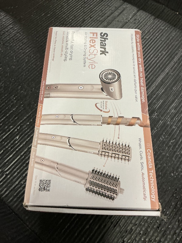 Photo 1 of Shark FlexStyle Air Styling & Drying System, Powerful Hair Dryer Brush & Multi-Styler with Auto-Wrap Curlers, Paddle Brush, Oval Brush, Concentrator Attachment, Stone, HD430