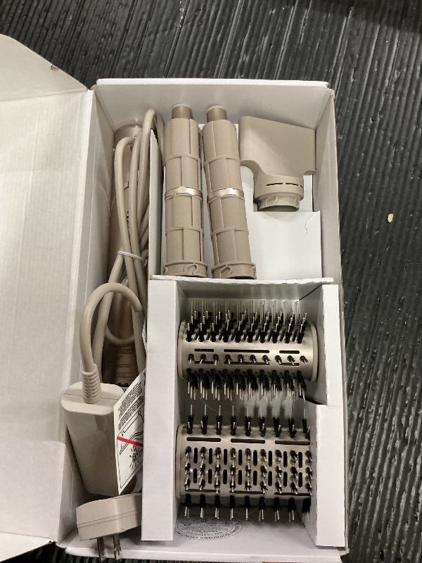 Photo 1 of Shark FlexStyle Air Styling & Drying System, Powerful Hair Dryer Brush & Multi-Styler with Auto-Wrap Curlers, Paddle Brush, Oval Brush, Concentrator Attachment, Stone, HD430