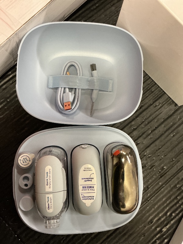 Photo 1 of Shark FacialPro Glow at-Home Hydro-Powered Facial System with DePuffi Hot & Cold Therapy – Professional Spa Skincare Device for Pore Cleansing, Hydration, & Radiant Glow, Blue, FH320