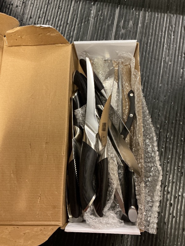 Photo 1 of HOSHANHO 16-Piece Knife Set, Japanese High Carbon Stainless Steel Kitchen Knife Set, Ultra Sharp Chef Knife Block Set with Sharpener