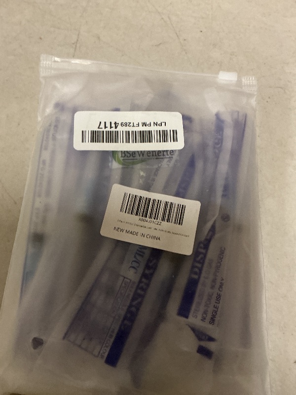 Photo 1 of 10 Pack 3ml/cc Disposable Luer Lock Lab Syringes with 23Ga 1.5 Inch Needle , Individually Sealed Packed