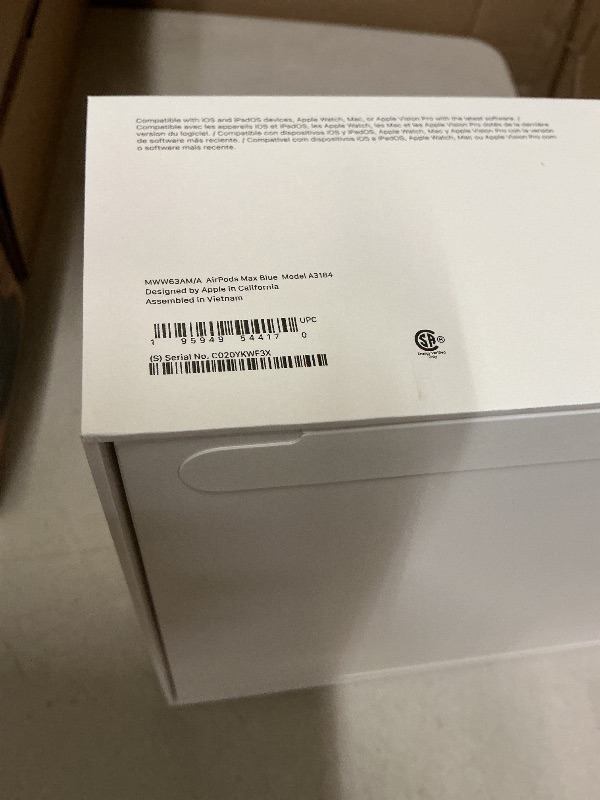 Photo 1 of Apple AirPods Max Wireless Over-Ear Headphones, Pro-Level Active Noise Cancellation, Transparency Mode, Personalized Spatial Audio, USB-C Charging, Bluetooth Headphones for iPhone - Blue