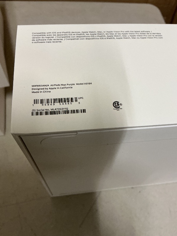 Photo 1 of Apple AirPods Max Wireless Over-Ear Headphones, Pro-Level Active Noise Cancellation, Transparency Mode, Personalized Spatial Audio, USB-C Charging, Bluetooth Headphones for iPhone - Purple