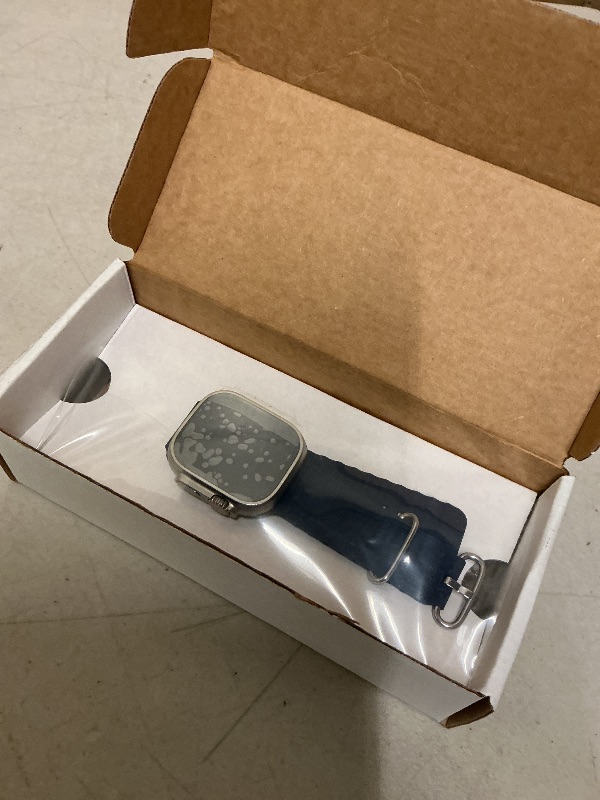 Photo 1 of Apple Watch Ultra 2 [GPS + Cellular, 49mm] - Titanium Case with Blue Ocean Band, One Size (Renewed)