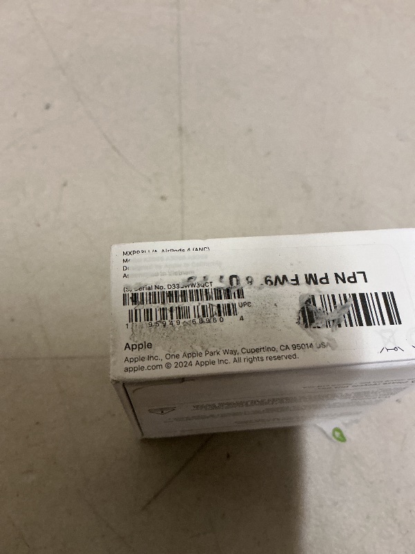 Photo 1 of Apple AirPods 4 Wireless Earbuds, Bluetooth Headphones, with Active Noise Cancellation, Adaptive, Transparency Mode, Personalized Spatial Audio, USB-C Charging Case, Wireless Charging, H2 Chip